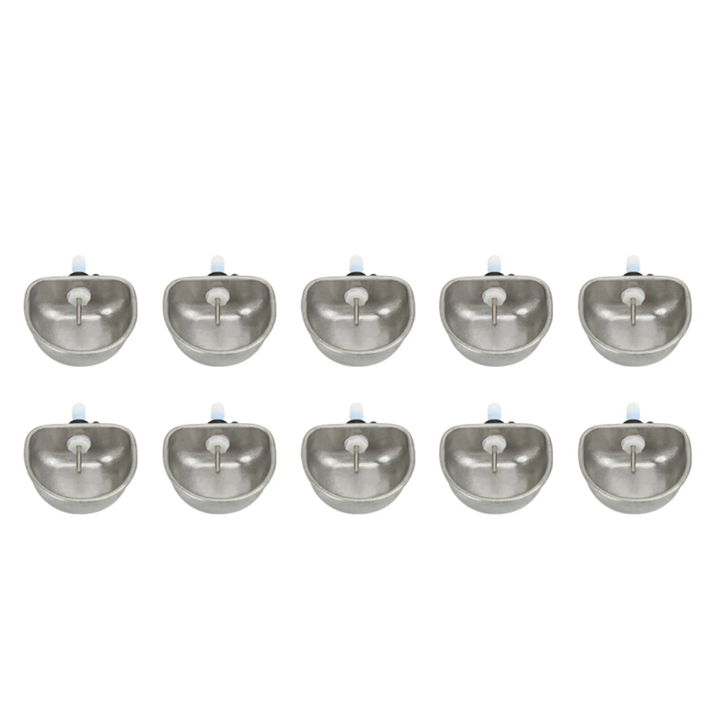 10PCS Rabbit Drinking Water Bowl Stainless Steel Anti Scratch Nipple Water Drinker Automatic Cage Breeding Equipment Feeder Qme