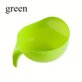 1pc Multi Functional Cleaning and Filtering Basket - with Handle, a Creative Plastic Filter Basket for Fruits and Vegetables Qme Green