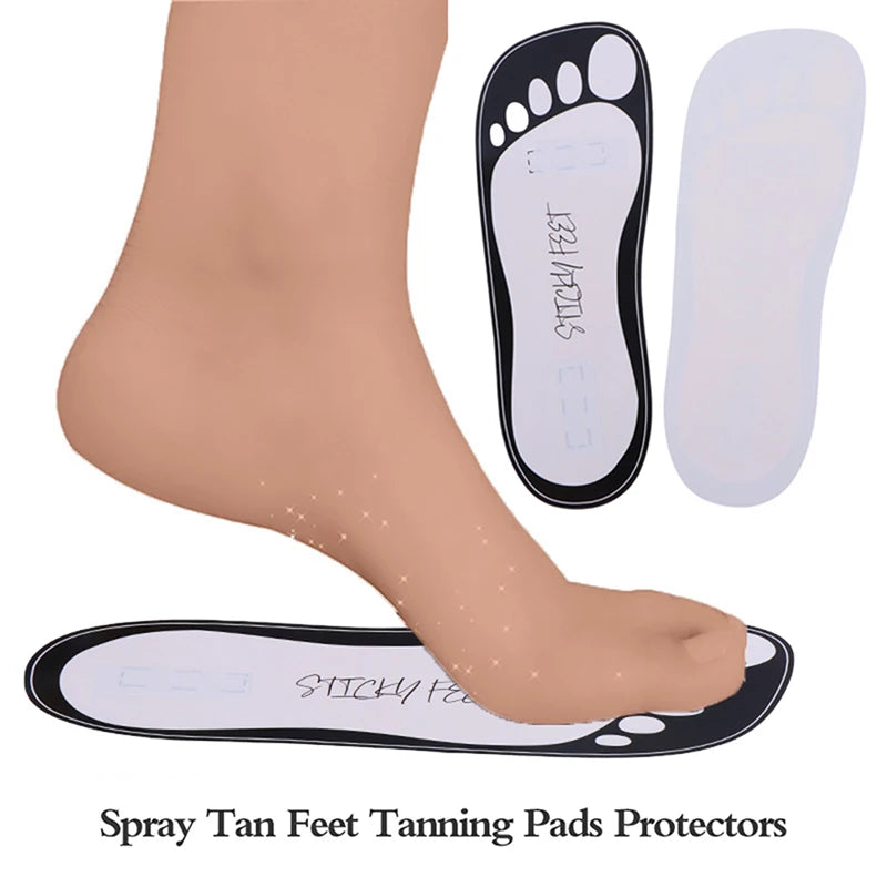 Disposable Tanning Slippers 11-inch Sticky Foot Pads Spray Tan Qme