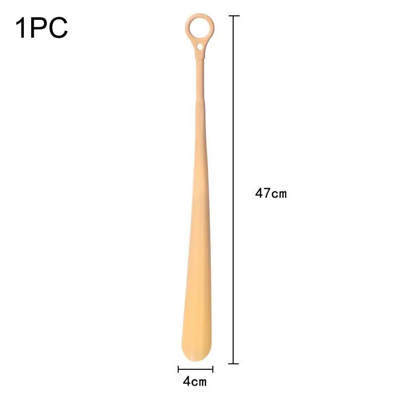 1 Woman Elderly Lazy People Shoe Horns Hangable Plastic Extra Long Qme A3 1Pcs