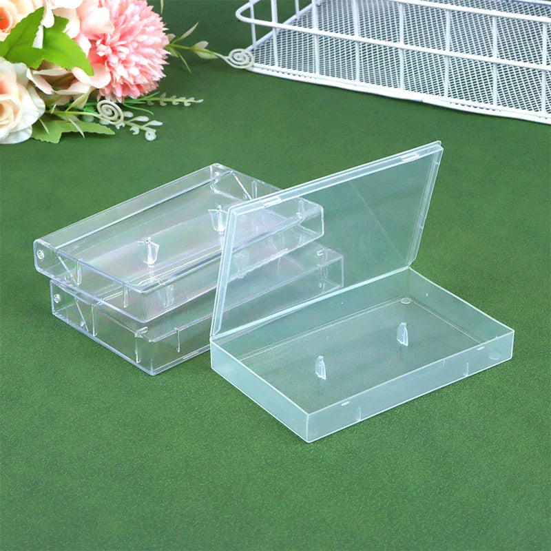Cassette Tape Transparent Storage Box Audio Magnetic Recording Blank Qme