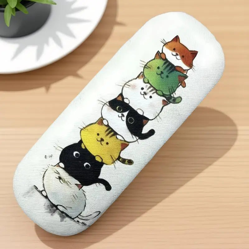 Stylish Convenient Sunglasses Storage Box Cute Round-headed Qme
