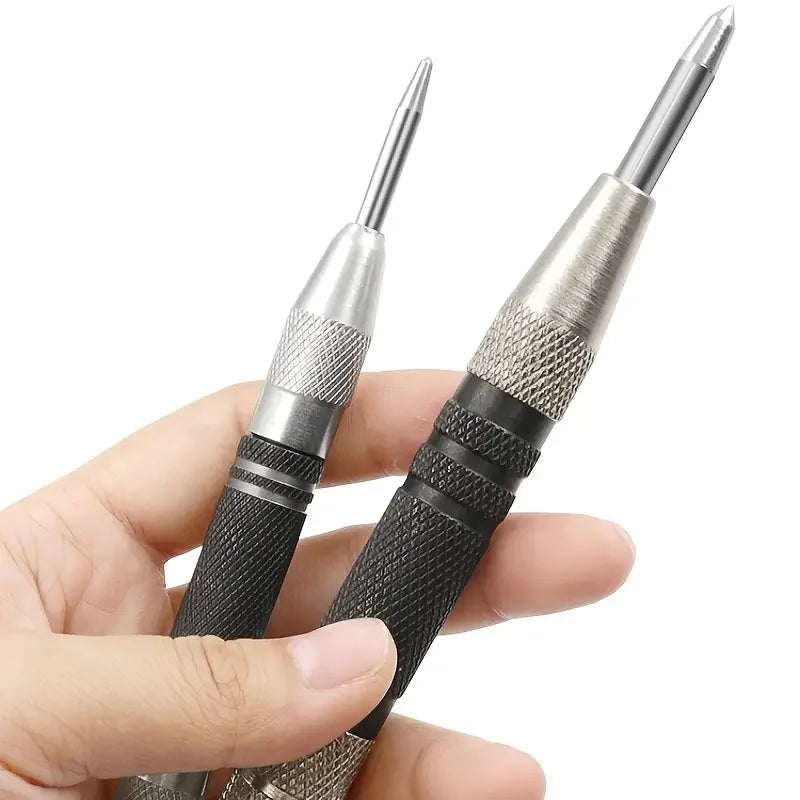 2pcs Automatic Center Punch General Automatic Center Punch Metal Drill Tool Center Hole Punch Super Strong Alloy Qme