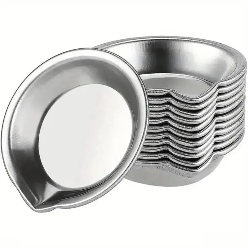 6/12Pcs Makeup Palette Stainless Steel Small Round Paint Tray Artist Watercolours Paint Mixing Palette Tray For Artist Qme