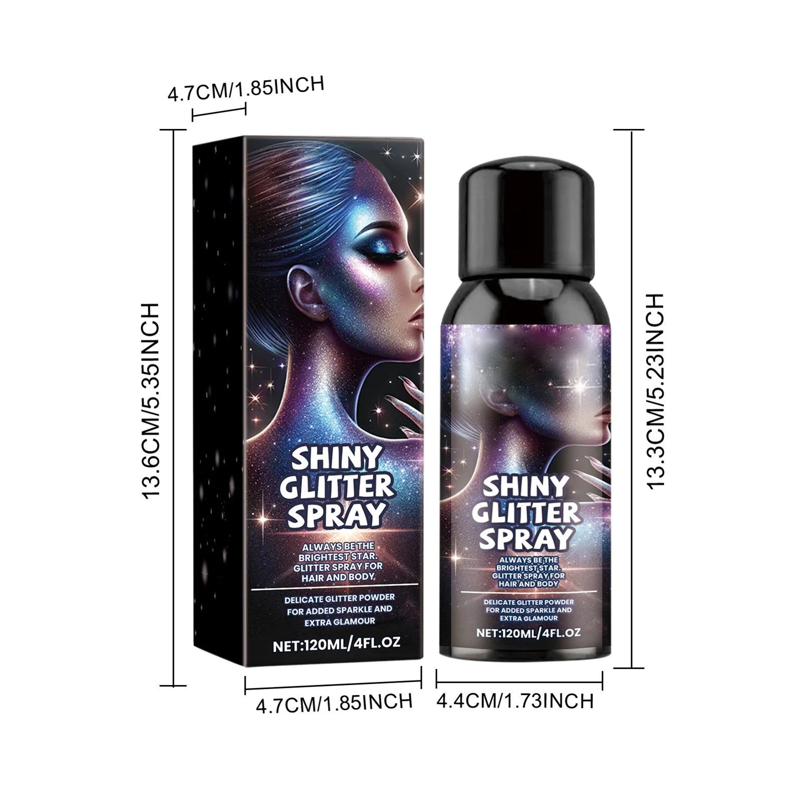 Shimmery Spray Shiny Glitter Spray Hair Shimmery Glitter Spray Hair And Body Washable Temporary Hair Body Glitter Color Spray Qme 120ml 2 China Mainland