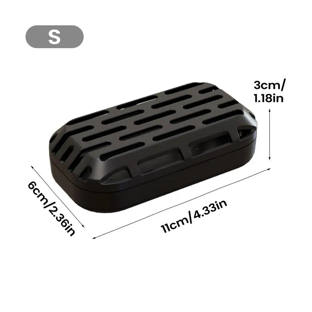 Turtle Poop Catcher Box Suction Cup Reptile Pet Accessories Aquarium Turtle Poop Box for Living Room Hotel Restaurant Apartment Qme Black S