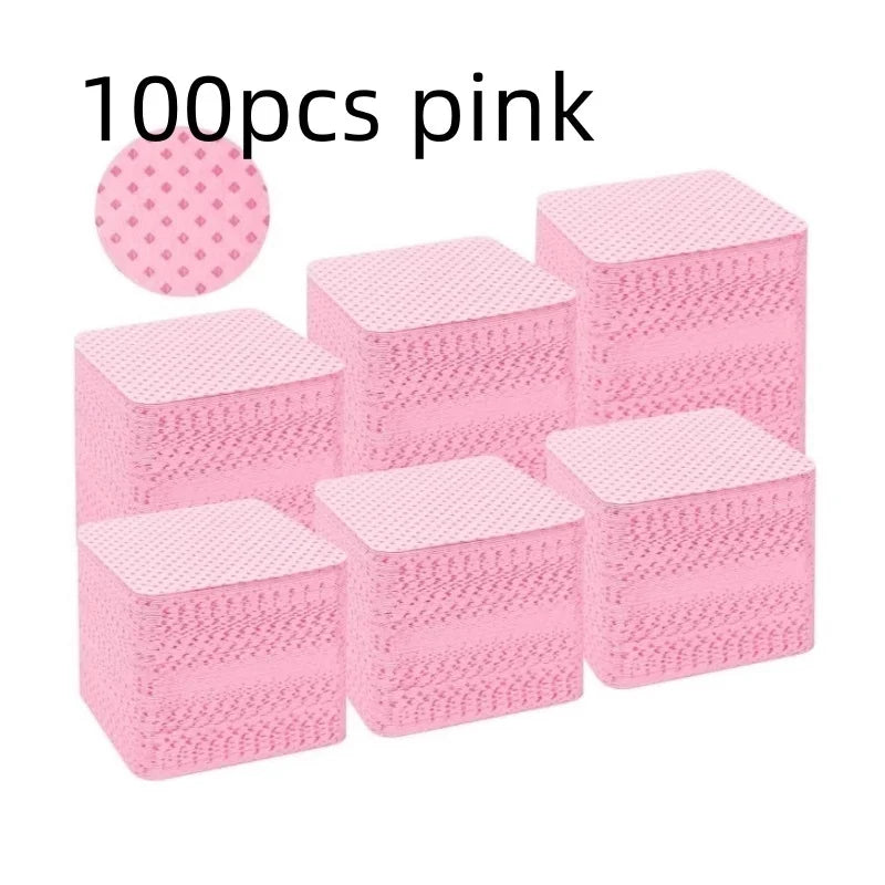 Wipes Napkins Remover Gel Plum Blossom Shape Nail Wipes Nail Manicure Pedicure Pads Art Cleaning Tools Tips Nail Polish Remover Qme 100pcs pink