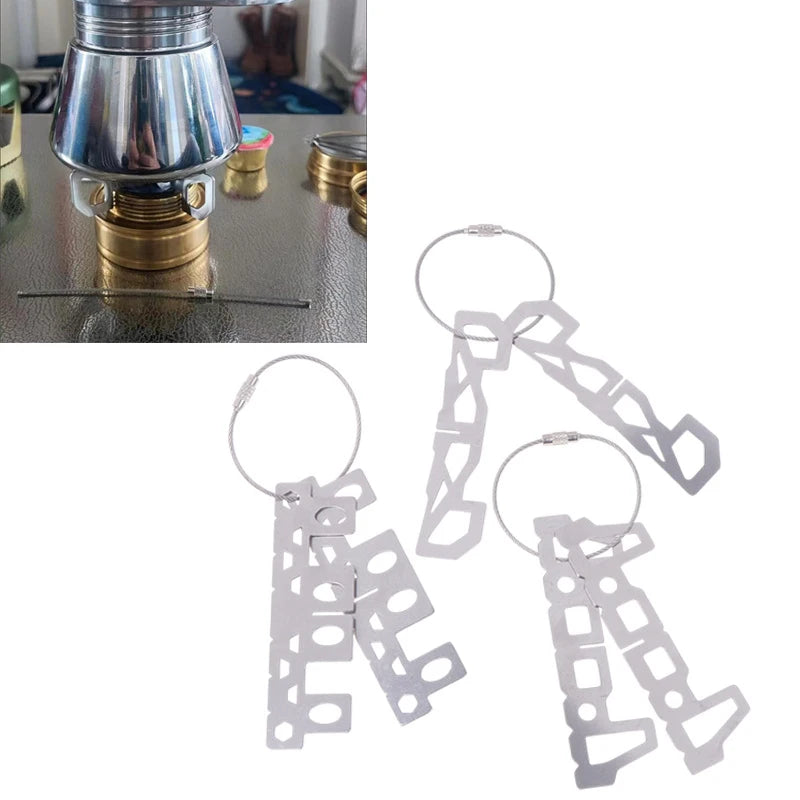 Stove Cross Rack Camping Stand Outdoor Stainless Steel Alcohol Spirit Qme
