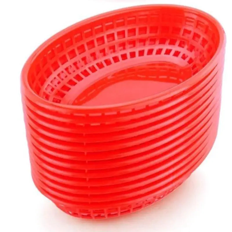 Bread Serving Tray Basket Food Plastic Fast Burger Fries Chicken Dog Qme 1
