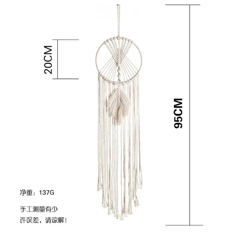 New Macrame Dream Catcher Nordic Wall Tapestry Ramadan Decoration Home Eid Mubrack Room Decoration Bohemian Children's Nursery Qme