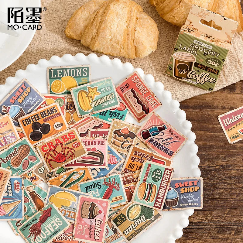 46Pcs/Box Green Forest Series Stickers Aesthetic Stickers Diary Planner Decorative Mobile Stickers Scrapbooking Craft Sticker Qme P