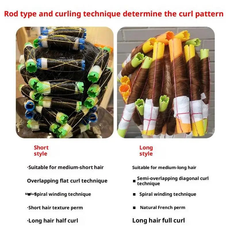 Heatless Hair Curling Rollers Soft Flexible Lazy Curls Styling Tools Qme