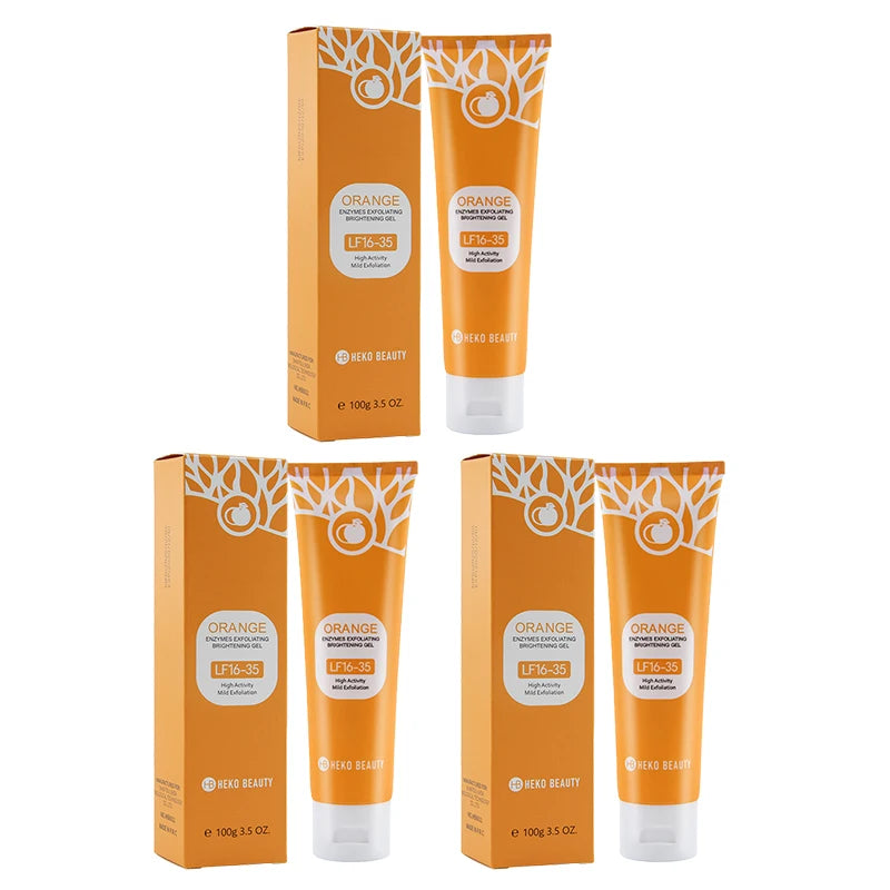 Orange Flavor Exfoliating Gel Mild Body Scrub Smooth Skin Texture Qme A-3pcs