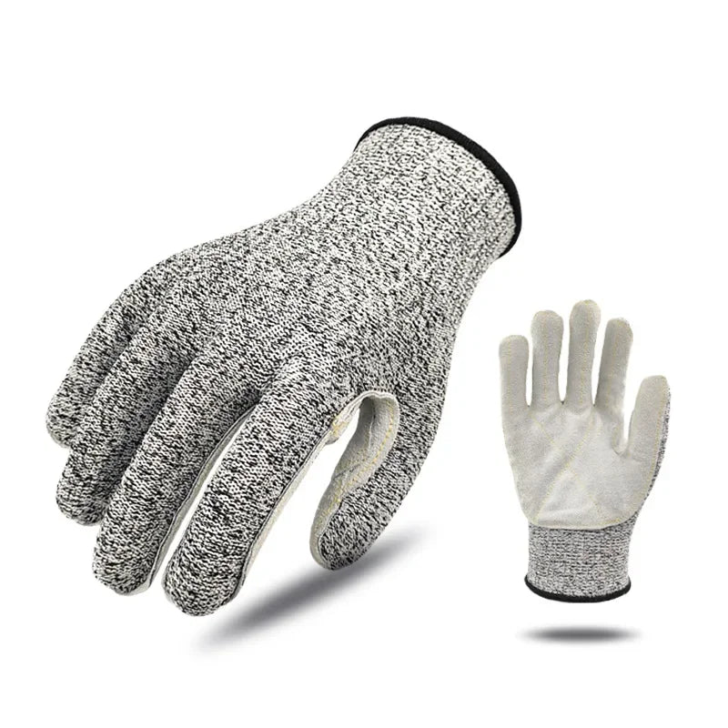 1pair HPPE Grade 5 Anti-cut Full Finger Gloves Fishing Hunting Cut-proof Anti-cutting Manual Cookware Butcher Protection Hands Qme