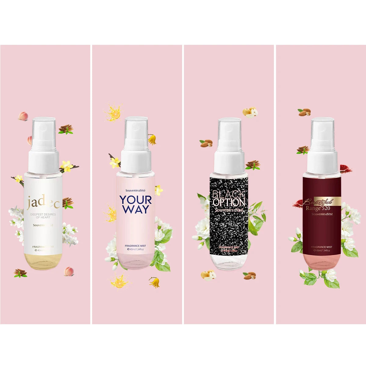 Pink Women's Body Perfume Fresh Floral Fragrance Spray Lasting Qme