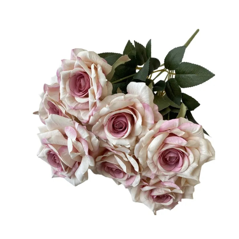 41CM Silk Screen Rose Artificial Flower Wedding Living Room Decoration Road Guide Bouquet, Artificial Flower Qme style 7