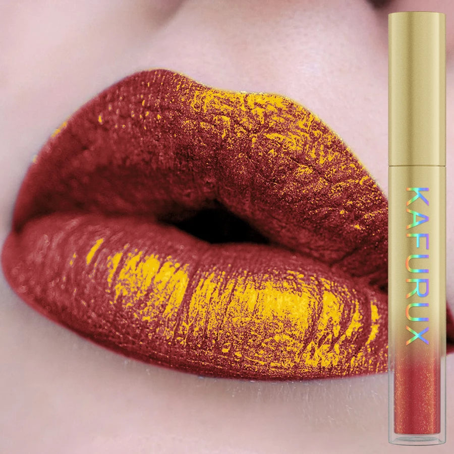 14 Colors Sparkling Shine Lip Glaze Glitter Metallic Long Lasting Qme 104