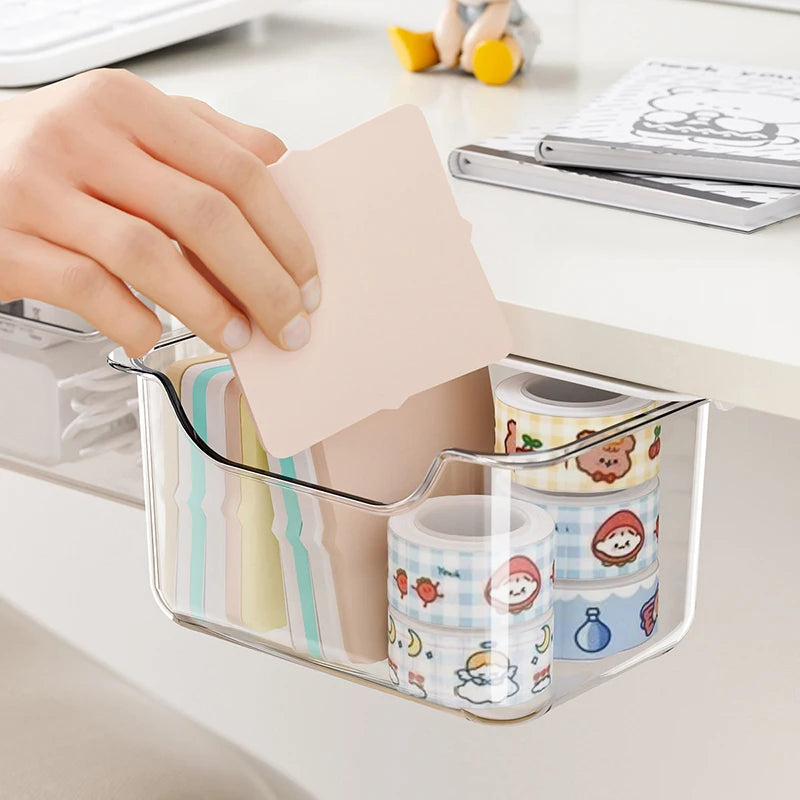Under Mirror Cabinet Transparent Bathroom Cotton Stick Makeup Qme