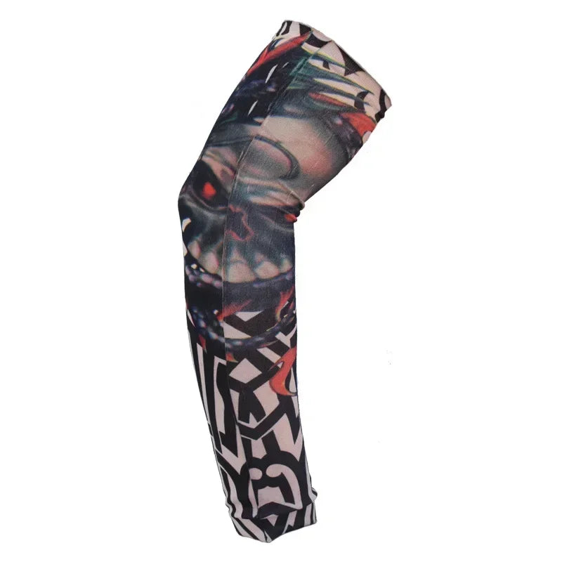 1PCS Arm Sleeves UV Protection Full Arm Cool Outdoor Golf Sports Hiking Riding Arm Tattoo Sleeve Cycling Equipment Qme X28 38-40cm