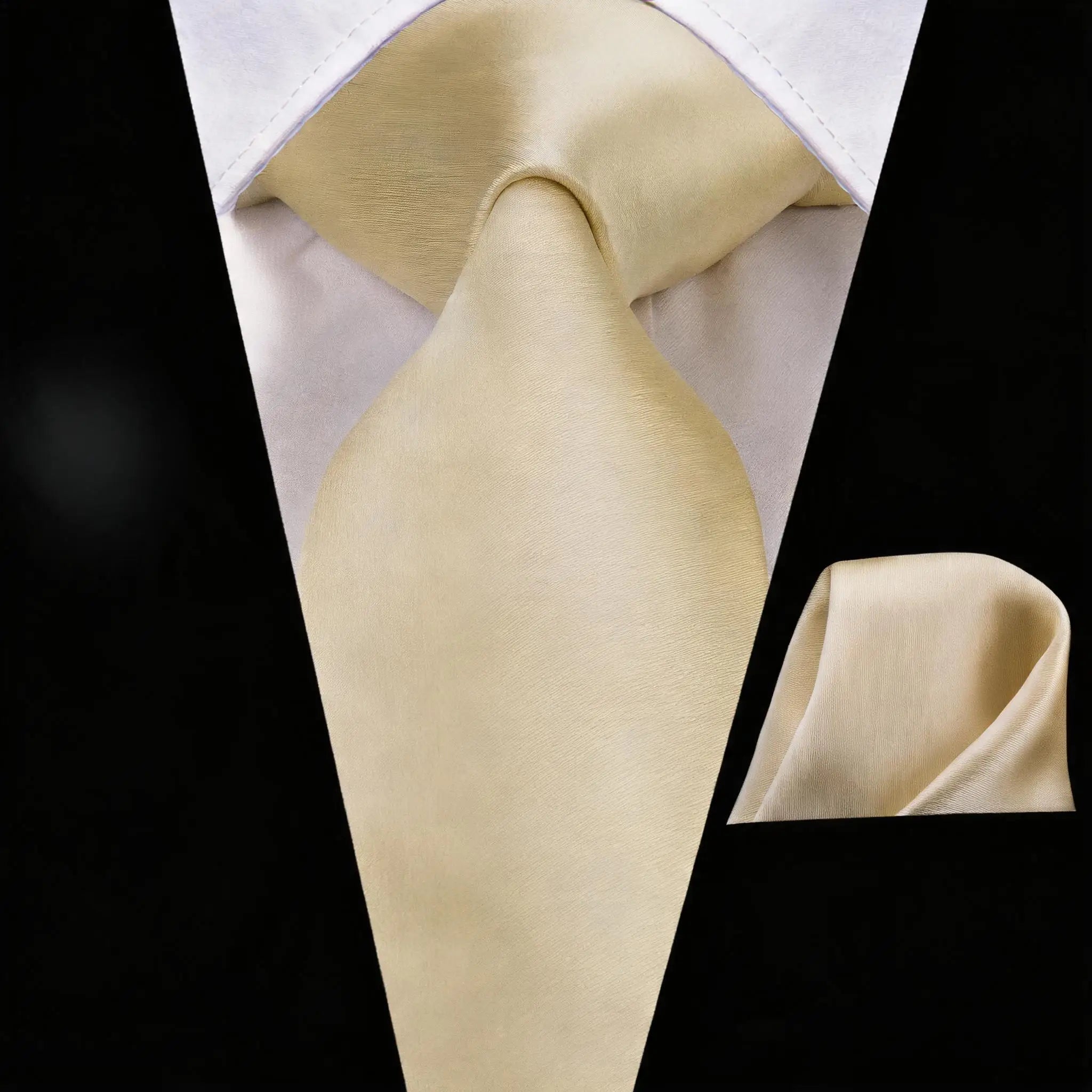 Men Solid Necktie Matching Pocket Square Two Pink Yellow Purple Green Qme LDSN3266