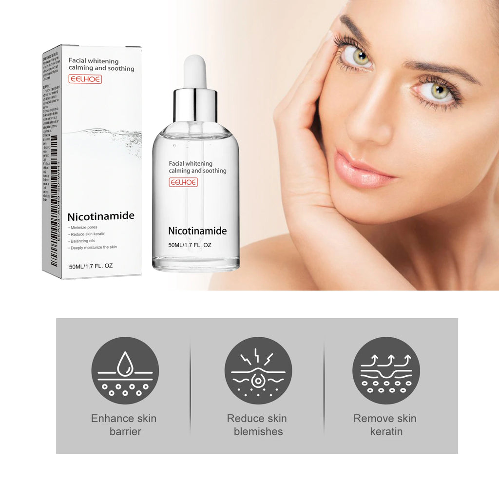 Niacinamide Face Serum Brightening Lighten Dark Spots Acne Marks Fade Blemishes Pigmentation Moisturizing Facial Essence Qme