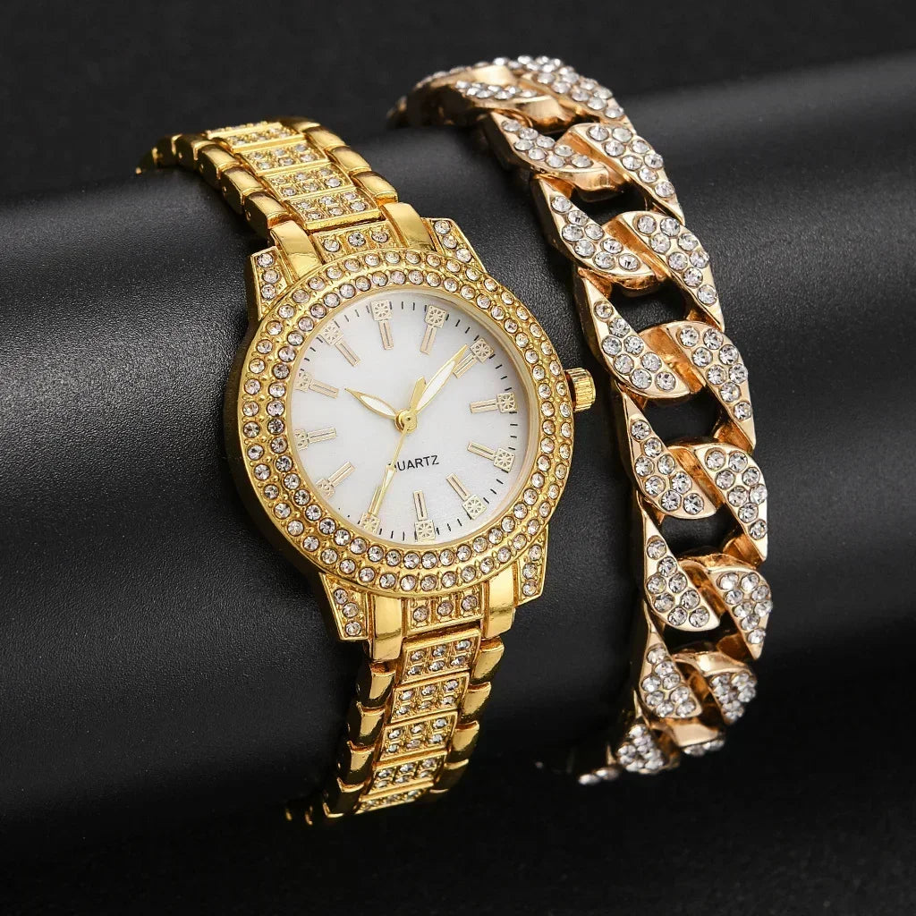 Luxe Vrouwen Horloges Volledige Rhinestone Rose Gold Dames Pols Horloges Vrouwen Armband Horloge Vrouwelijke Relogio Feminino Qme