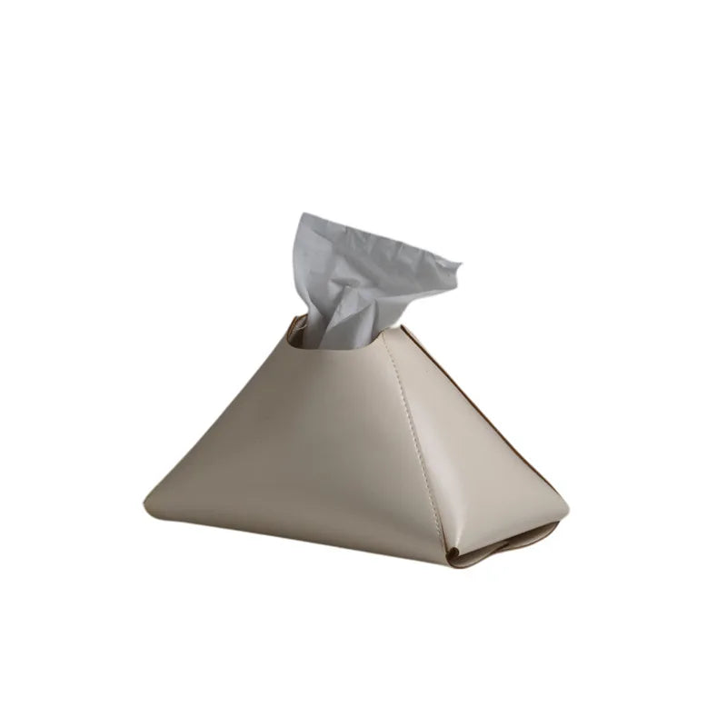 Tissue Bag Nordic Simple Box Convenient Pumping Paper Towels Leather Qme Beige