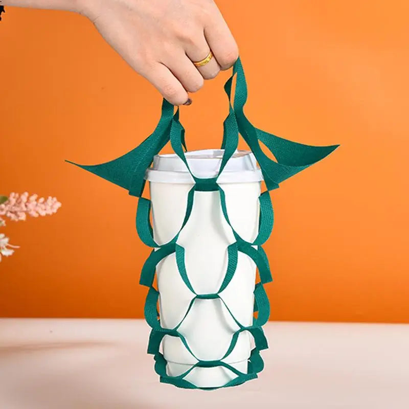 Milk Tea Packaging Pouch Green Blue Solid Single Cup Takeaway Bags Qme