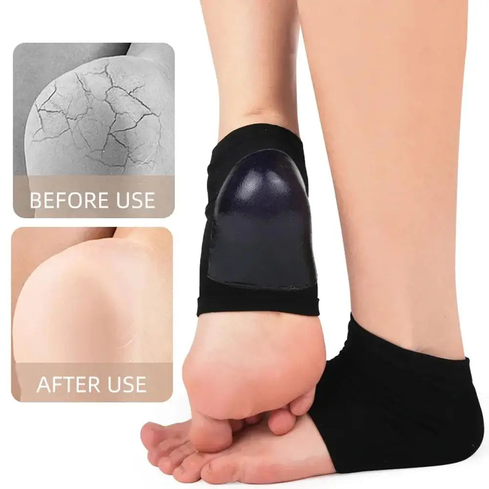 2PCS Gel Moisturizing Heel Socks Spa Sock For Foot Care Gel Heel Socks For Dry Cracked Dry Feet Skin Gel Heel Repair Socks Tools Qme