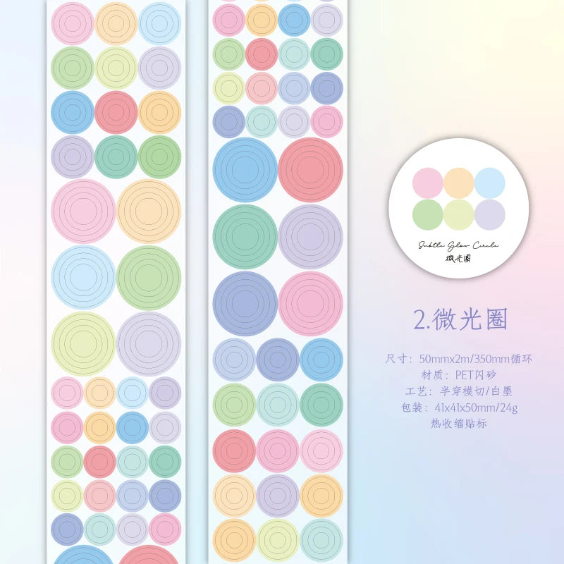 50mm*2m Cute Watercolor dots Series Washi Tape Kawaii Decorative Adhesive Scrapbook stickers Hand Made Masking Tape Stationery Qme B Hot selling item