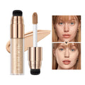 QIBEST 4 Colors Matte Liquid Foundation Hydrating Nourishing Full Coverage Blemish Brighten Concealer Base Maquiagem New Makeup Qme 01