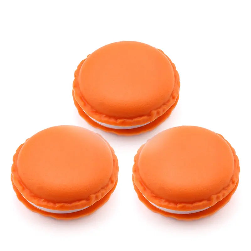 3pieces/lot Candy Color Macarons Storage Box Portable Mini Gift Package Box Lovely Jewelry Package Box Case for Small Items Qme orange