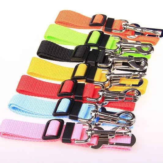 A Dog Car Seat Belt Safety Protector Travel Pets Accessories Dog Leash Collar Breakaway Solid Car Harness Qme