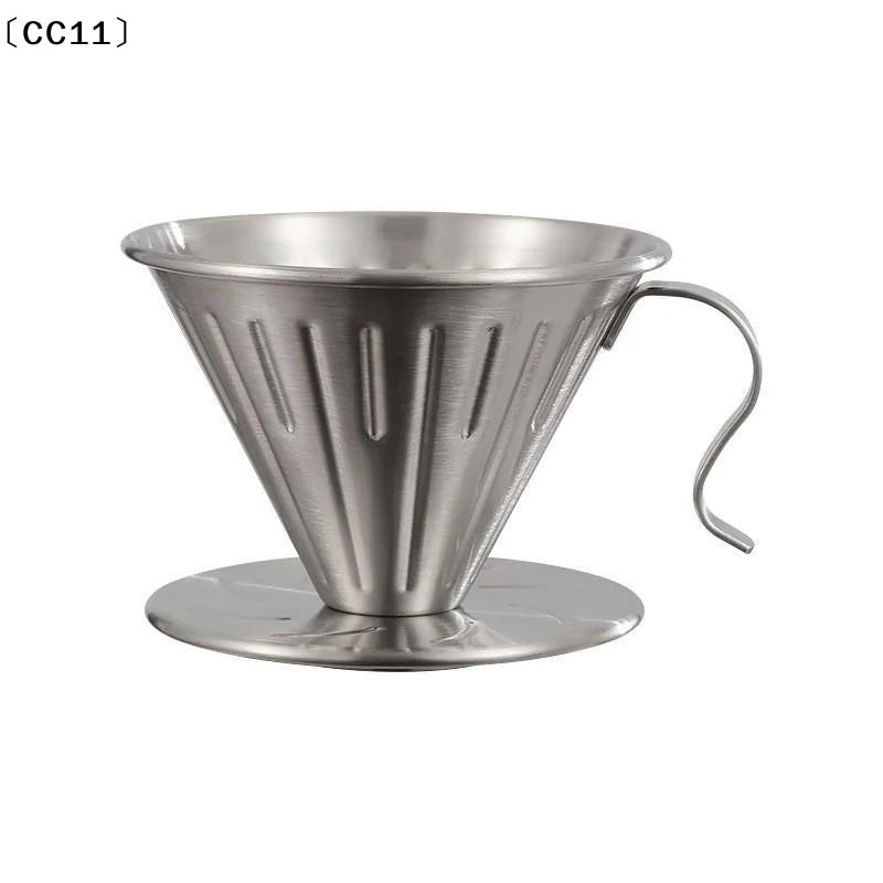 Stainless Steel Pour Over Coffee Dripper Reusable Rustproof Design Qme