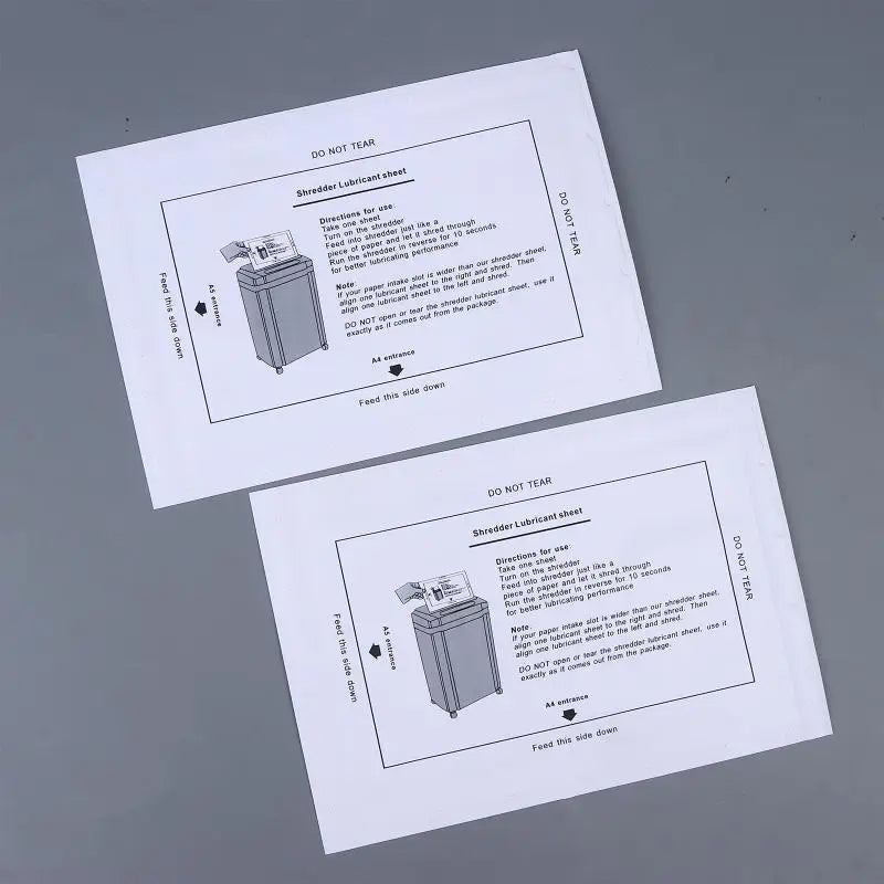 5 Lubrication Sheets Shredder Paper Filled Oil User-friendly Portable Qme