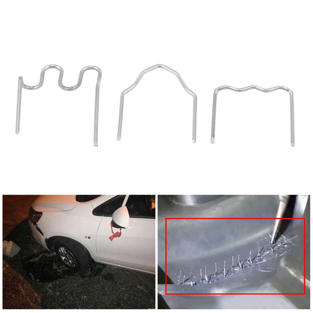 Pre Cut Staples Staple Repair Tool 0.8mm Auto Bumper Repair Pre Cut Welding Staples Repair Tool Kit 3 Types Available Qme
