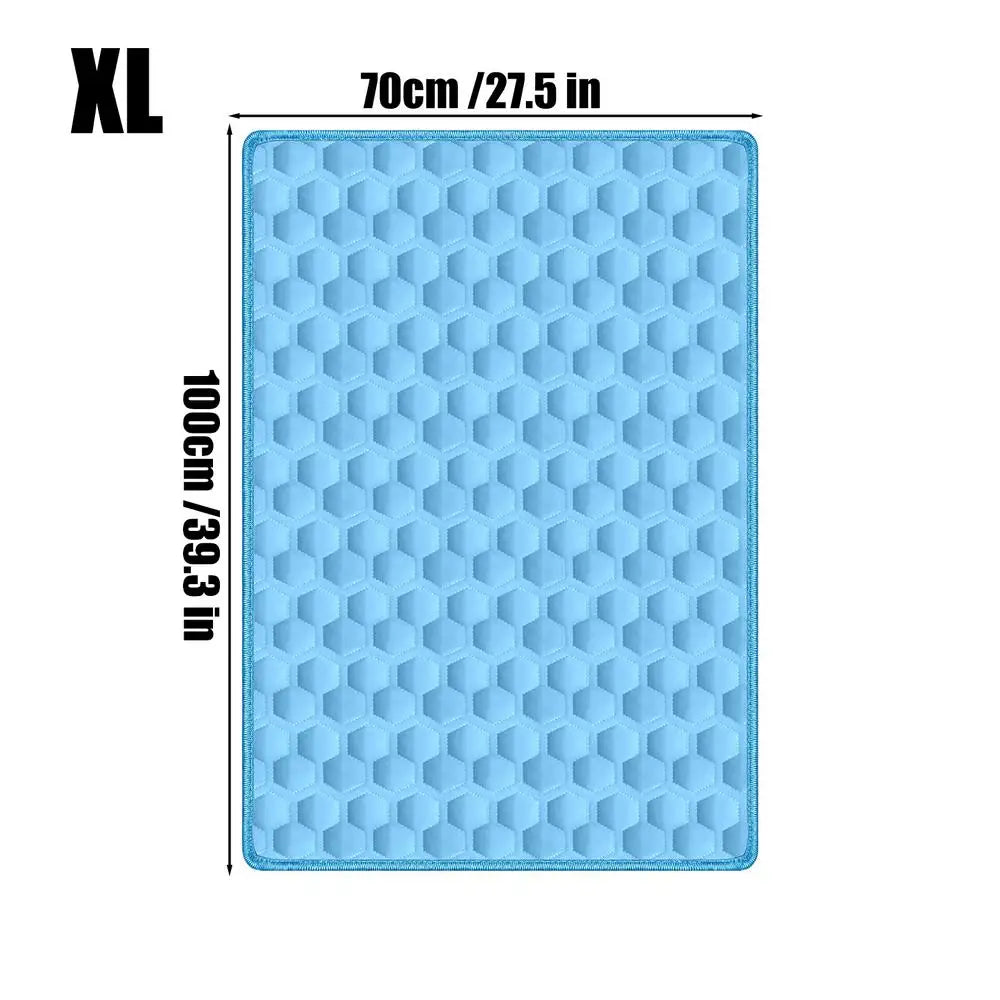 Cooling Pad for Dog Hot Summer Non-Slip Cushion Summer Dogs Cooling Pad for Small Medium Large Breeds Animals Resting Camping Qme XL