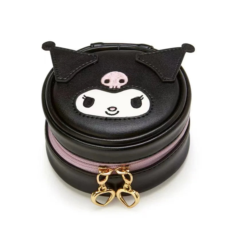 Cute Cinnamoroll Round Storage Bag Portable Jewelry Pouch Mini Qme Kuromi M
