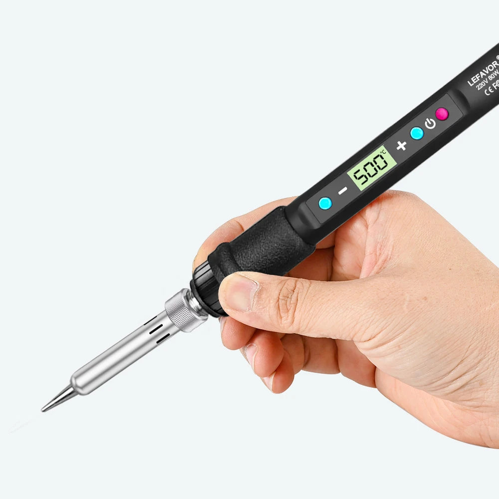 LF 80W Digital Display Soldering Iron Welding C F Switching Qme