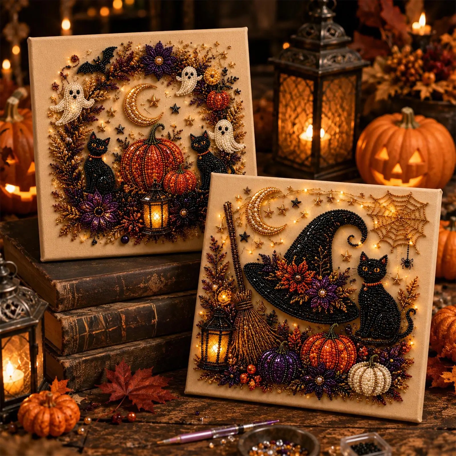 Pearl Art Cute Spooky Home Decor Crafts Halloween Ghost DIY Office Qme