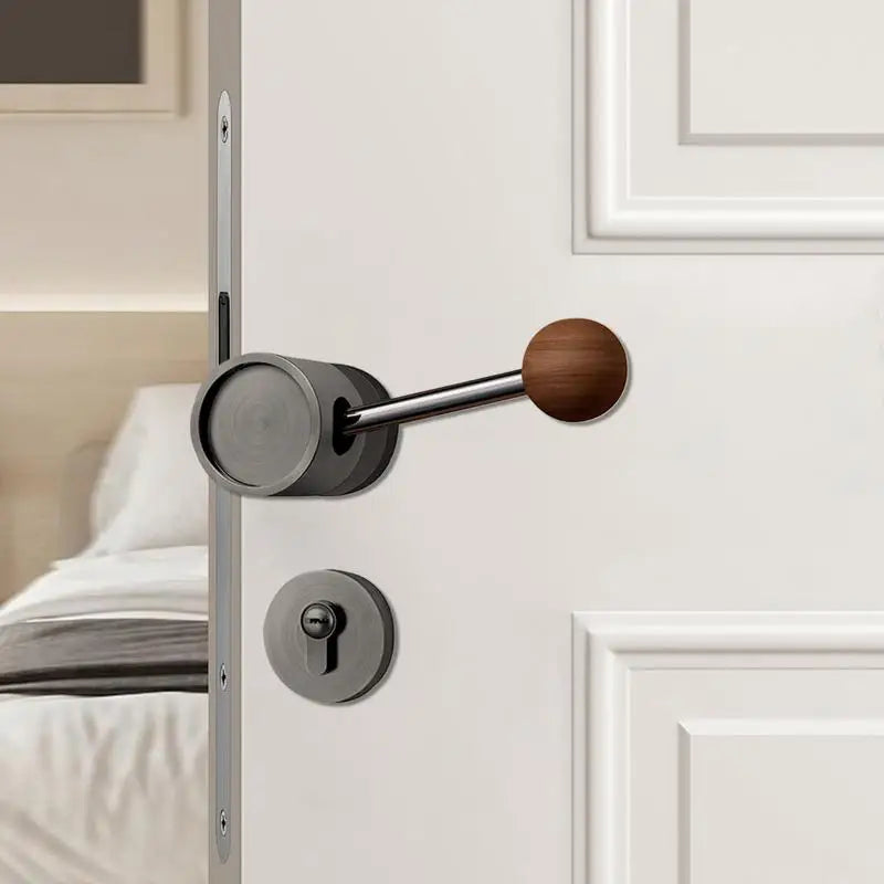 Interior Door Lock Mute Security Door Bar Modern Security Door Bar Rocker-Type Door Knobs Interior With Lock For Bedroom Or Qme