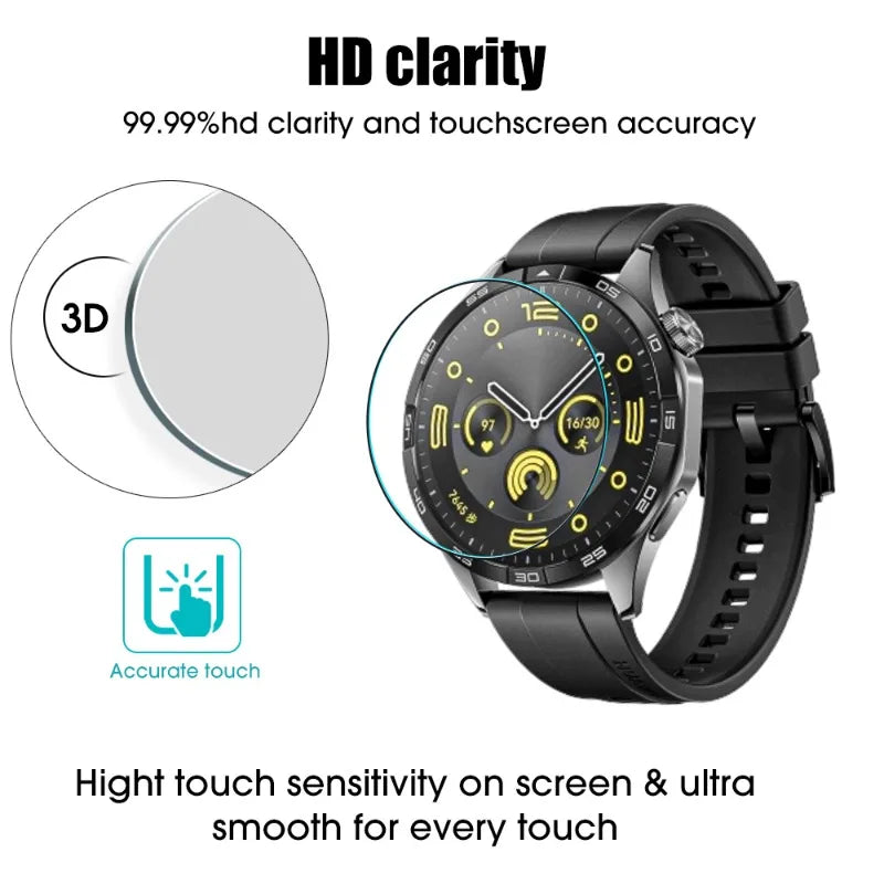 2.5D Screen Protector for Huawei Watch GT4 41mm / 46mm Tempered Glass Protection for Huawei Watch GT 4 Anti-Scratch Glass Film Qme
