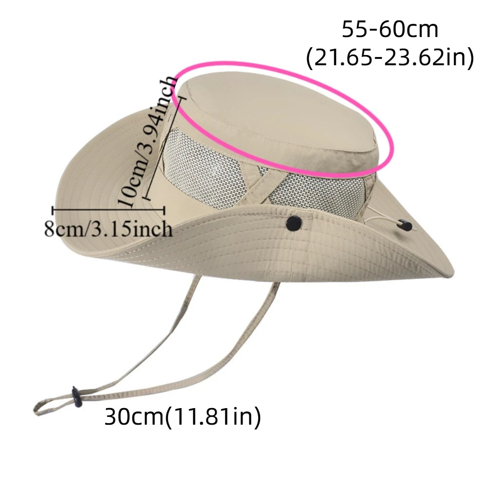 Creative Nylon Mesh Fisherman's Hat Quick-dry Waterproof Portable Hiking Cap Sunscreen Soft Folding Bucket Hat Man Woman Qme