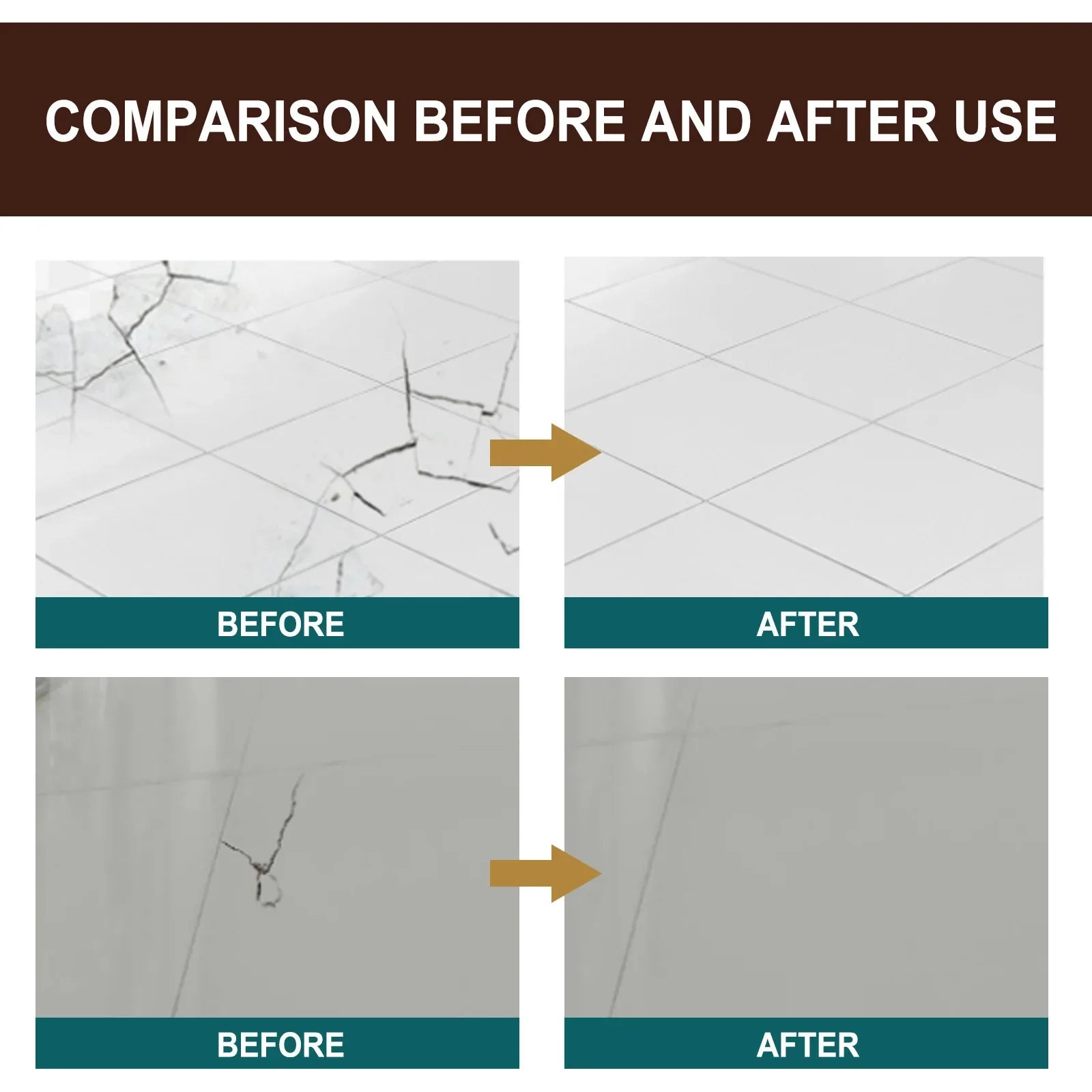 Tile Repair Agent Porcelain Crack Marble Floor Tile Toilet Washbasin Repairing Strong Bonding Waterproof Crack Repair Caulk Glue Qme