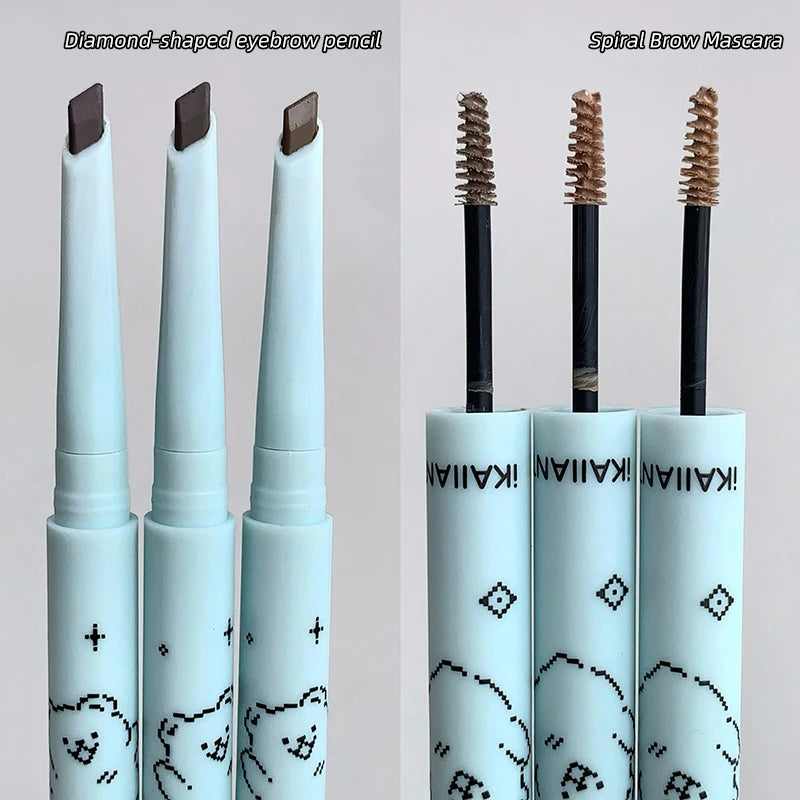 2-in-1 Dual-ended Eyebrow Pencil Tinting Mascara Waterproof Qme