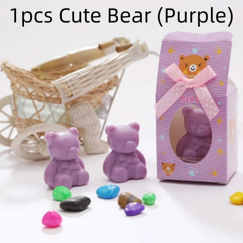 Handmade Love Heart shaped Design Bath Soap Wedding Party Love Gift Soapy Favor Valentine Gift Hand Soap Qme Cute Bear