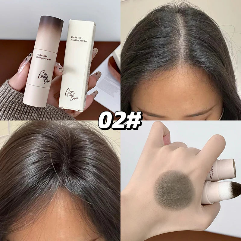 Gege Bear Hair Line Powder Black Root Cover Up Natural Instant Qme GX1566-02
