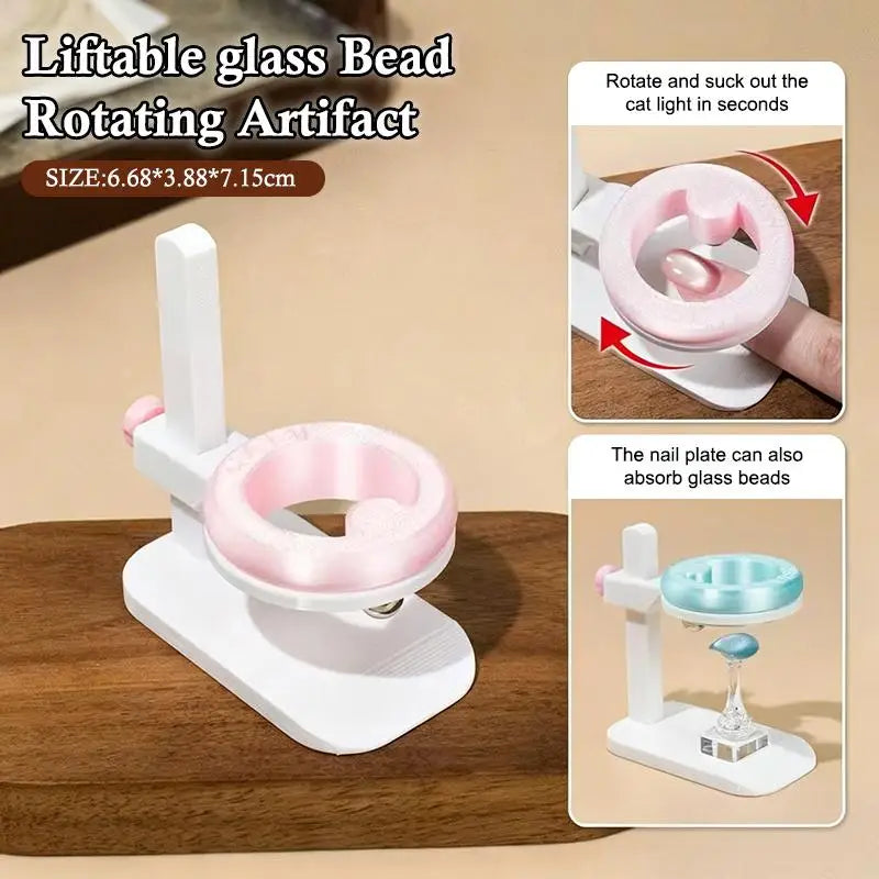 Cat Eye Nail Magnet Tool Automatic Strong Magnetic Ring Adjustable Qme Pink