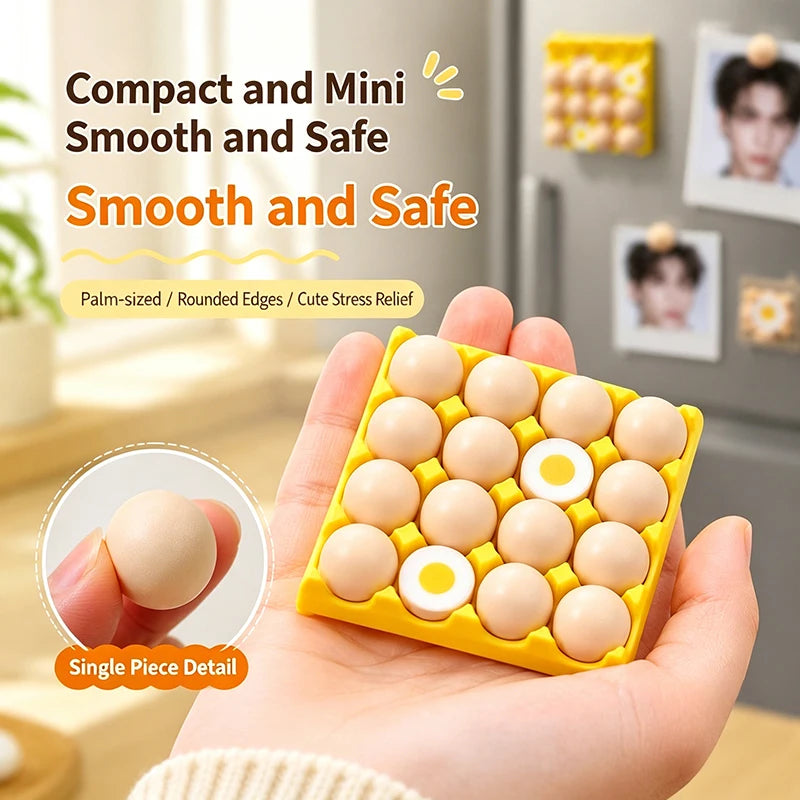 Funny Egg Tray Refrigerator Magnets, Cute Mini Egg Fridge Magnet Set For Photo & Note Holder, 16Pcs Egg (14 Full + 2 Half Eggs) Qme