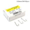 Hand Fishing Hooks Barbed Fishhook Ring Lot Lure Carbon Steel Carp Qme silvery-6